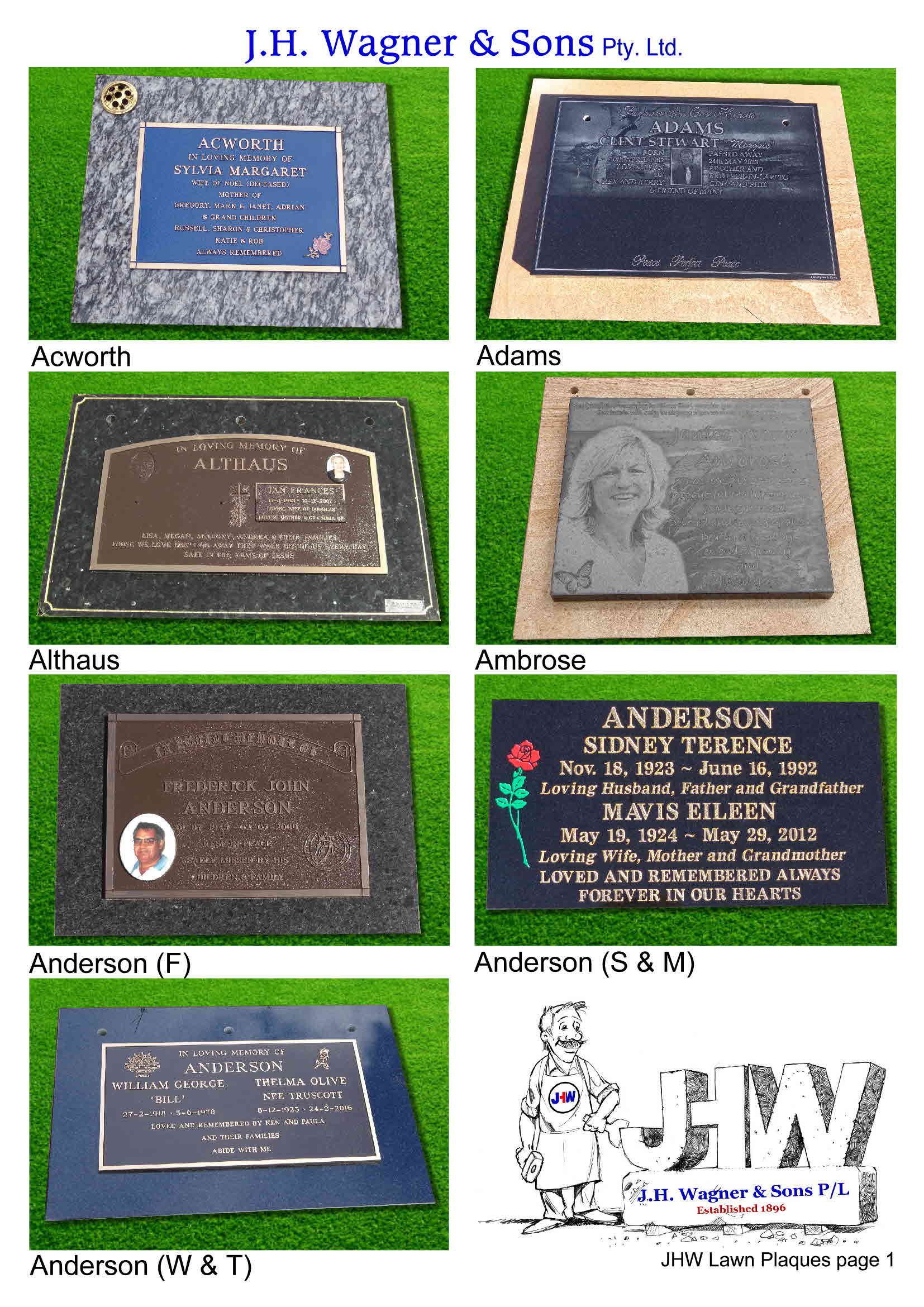 Lawn Plaques